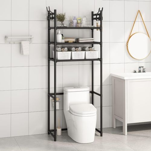 New Over-The-Toilet Organizer Multi-Layer Standing Shelf Rack, Space-Saving Bathroom Storage Cabinet with Perforation-Free Design, Durable Floor Standing Rack 1552647cm