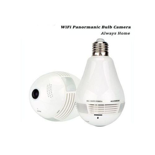 Nanny Camera, Panoramic 1080P 360 Degree Night Vision, Wifi Light Bulb Camera..