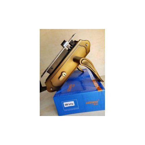 Door Lock Set (coffee Brown) - Rust Free gold finish