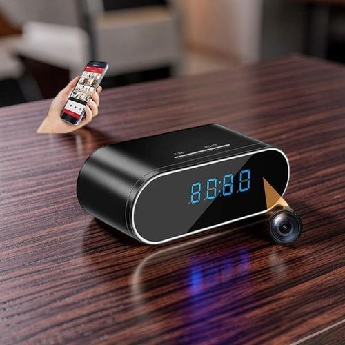 Nanny Cam Clear Night Vision and Motion Detection 1080P Full HD 4K Home and Office Security Surveillance Monitoring Alarm Mini Table Clock WiFi Spy Hidden Camera Audio Video Recorder