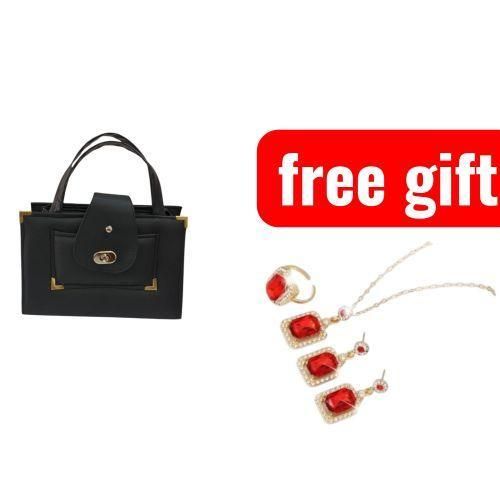 Fashionable Durable Womens Handbag with Free 3PCS Jewelry Gift Set -Necklace Earrings Ring Perfect for office work casual outings This handbag offers enough space to carry all your essentials As a special bonus comes with FREE 3pc jewelry gift set