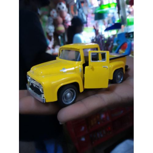 Metallic Toy Pickup Truck with Opening Doors – Mini Diecast Car for Kids
