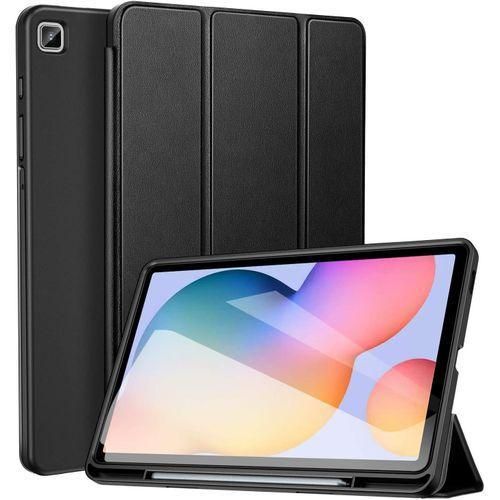 Galaxy Tab S6 Lite 10.4 inch Case 2024/2022/2020 with Pen Holder, Auto Wake/Sleep, Trifold Stand Folio Cover for Samsung Galaxy S6 Lite Tablet (SM-P625/P620/P619/P615/P613/P610) Black