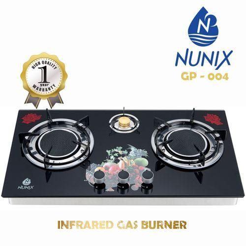 3 Burner Low Gas Consumption Glass Top Table Infrared Cooker