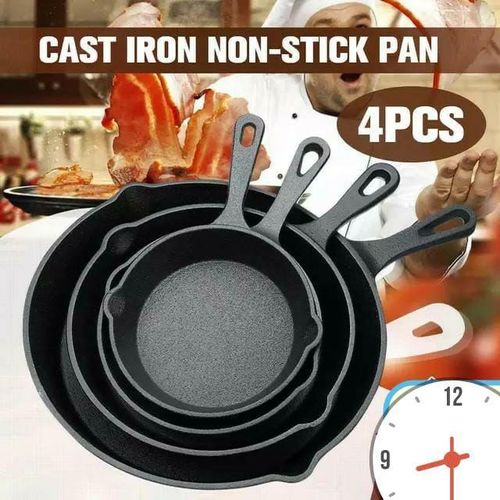 4pcs cast iron pans