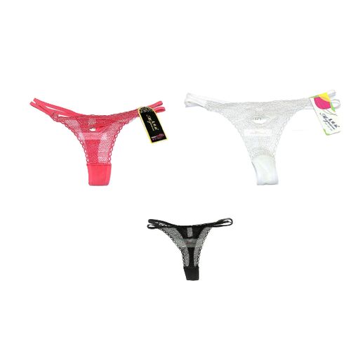 Silk Seamless Invisible G String Panties - 3 Pack