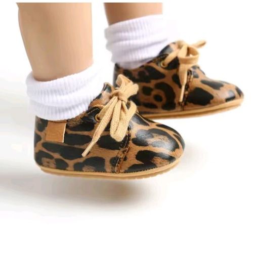 Toddler Boy Girl Animal print Leather flat shoes