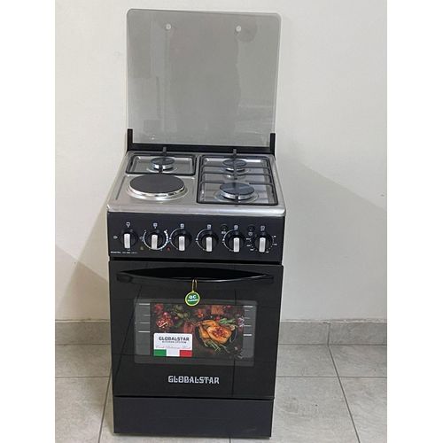 Black 50*55 Globalstar JET 3+1 Standing Cooker With Electric Oven