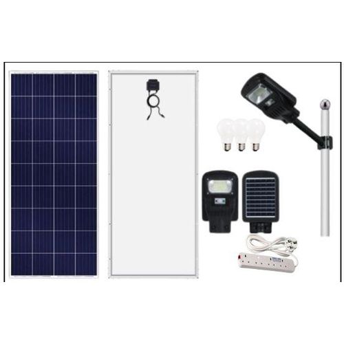 400Watts solar panel All weather +50Watts solar street lights +Extension +3 DC bulb