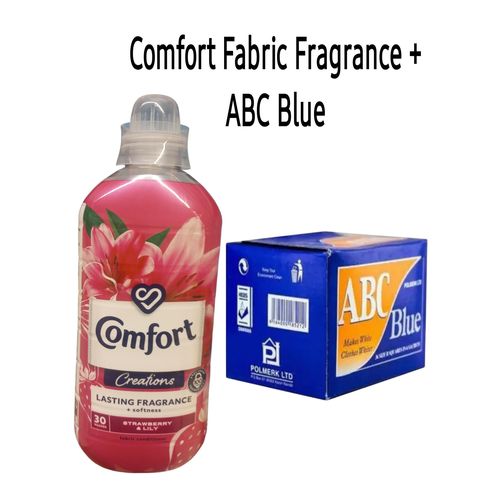 Fabric Conditioner Strawberry Lily scent and ABC Blue-Achieving Clean Fresh-Smelling and Soft Clothes-990ml