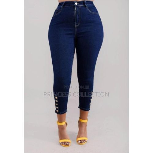 Blue High Waist Jeans ankle jeans