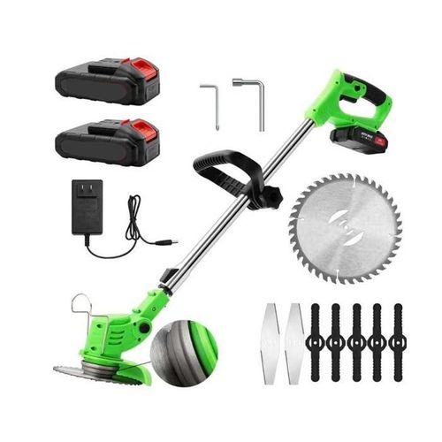 Battery Powered Lawn Mower with Two 96V Large Capacity Lithium Batteries and Two Wheels