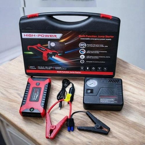 Multi-Functional Portable 12V 99800mAh Emergency Jump Starter Power Bank with Tire Inflator