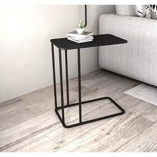 2-Layers Metallic Side Table – Bedside / Desk Side – Black