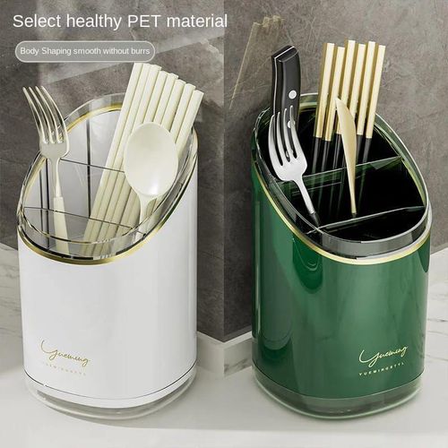 Chopstick & Cutlery Utensil Storage Box Kitchen Organizer for Chopsticks,Spoons & Forks 20x11.5cm Plastic Storage Rack with Sliding Column