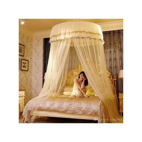 Fashion Cream Big Round Mosquito Net-FREE SIZE.
