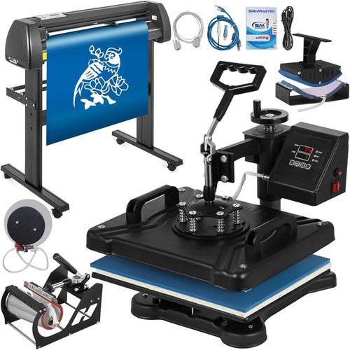 8 In 1 Heat Transfer Machine Heat Press Vinyl Cutter Plotter 2feet 500g Force T-shirts PU Vinyl Sign