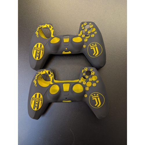 Juventus FC Custom PS5 DualSense Controller Cover – Black & Yellow