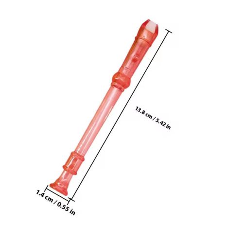 CBC Plastic instrument musical soprano recorder long flute 8 holes red