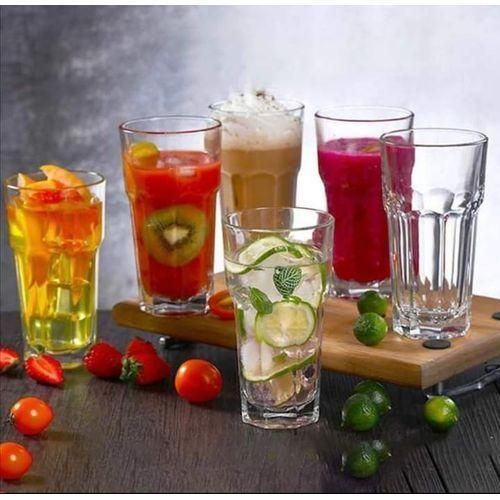 Transparent Drinking Glasses Set6 For ColdWarm DrinksWater