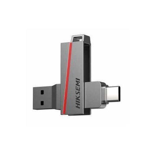 hiksemi Flash Disk 32 GB Metallic Silver 3.2 USB Drive Type-C Type A USB