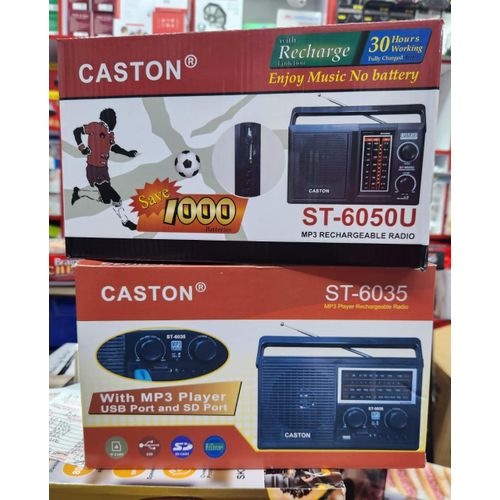 Rechargeable FM/USB Radio ST6050U / ST6035 Portable Speaker with Bluetooth, Flash Disk & Memory Card Support – Long Battery Life, High-Quality Sound, and Multi-Function Design