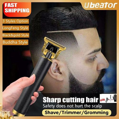 Ubeator T8 Multi-Style Hair Clipper USB Rechargeable Electric Newly Baldheaded Beard Trimmer For Men-Black
