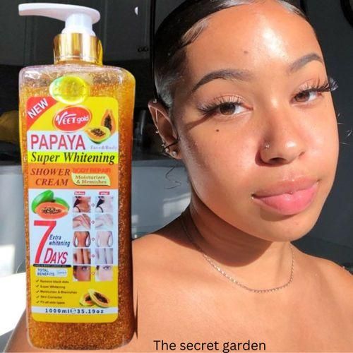Papaya Super Whitening Face And Body Shower Creams -1000ml