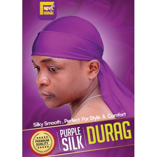 silk strechy purple durag