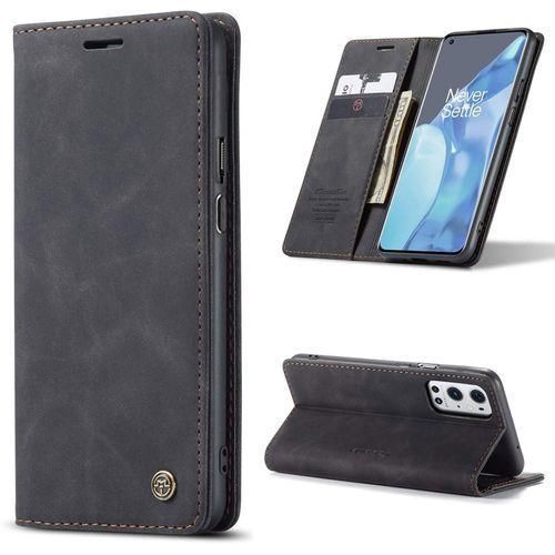 Caseme Wallet Black Retro Leather Flip All-Round Protection Cover Case For Oneplus 9 Pro