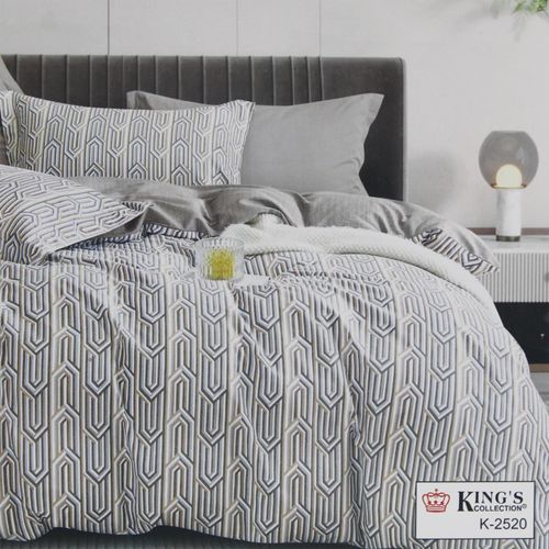 King Size Cotton Duvet Cover Set Elegant Modern Design