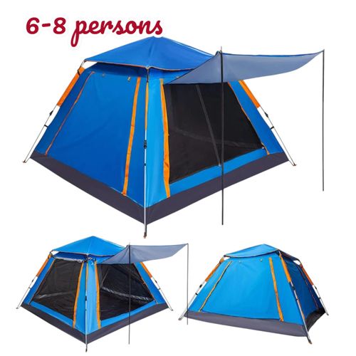 6–8 Person Outdoor Camping Tent – Waterproof, Windproof, Easy Setup (