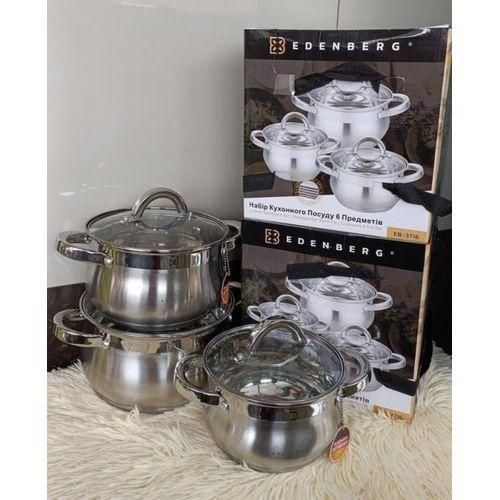 6pcs EB-3716 stainless steel cookware set