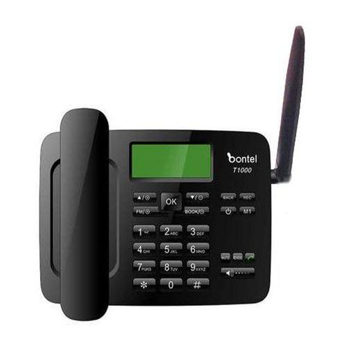 T1000//Wireless Desktop Telephone//SMS Feature Phone (Dual Sim)BLACK