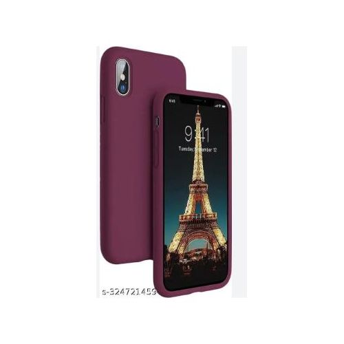 Soft Silicone Back Cover for iPhone Xs – Protective, Shockproof, Ultra-Thin, Anti-Scratch, Anti-Fingerprint – Maroon