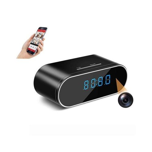 APP Remote View Night Vision 247 Operation 1080P Full HD 4K Home and Office Security Surveillance Monitoring Alarm Mini Table Clock WiFi Spy Hidden Camera Audio Video Recorder