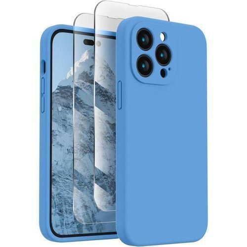 iPhone 14 Pro Silicone Case 2022, with 2 Pack Protector