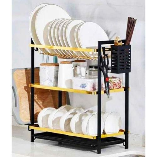 Beautiful 3-tier dish rack with drip tray