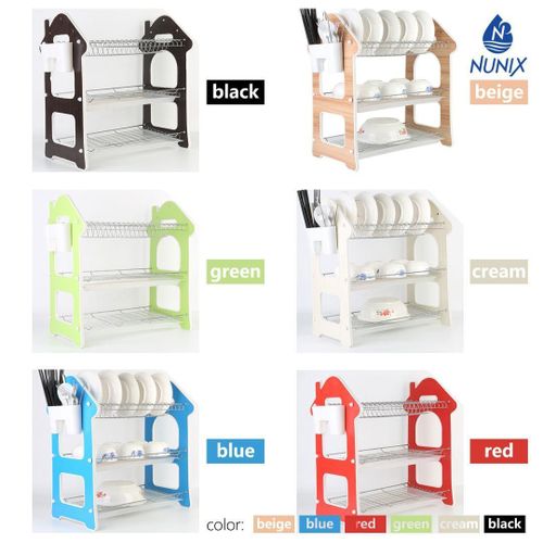 Nunix 3-Tier Wooden Kitchen Rack – Multi-Purpose Storage Shelf for Kitchen Organization