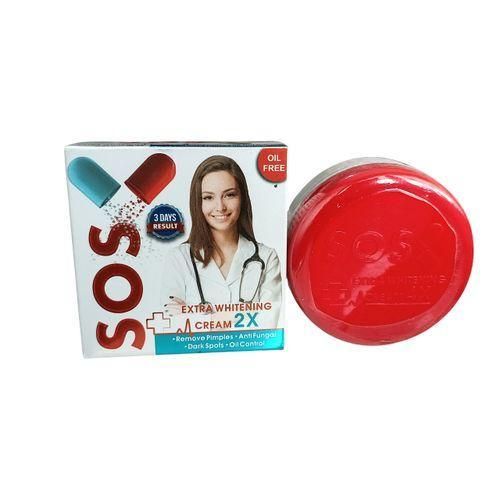 SOS Face Cream with Vitamin C & B6. Removes Pimples, Dark Spots, Controls Oil, Is Anti Fungal, Smooths Wrinkles, Is anti-Aging & Moisturizes
