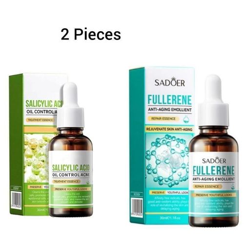 Nourishing 2 in 1 Salycyclic Acid Fullerene Anti Aging Rejuvenate Repair Essence Serum Skin Care Moisturizing Fullerene Anti Aging Facial Serum Skin Care Moisturizing