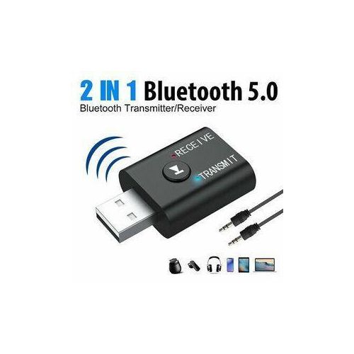 2 In1 USB Wireless Bluetooth Adapter 5.0 Transmitter Bluetooth for Computer TV Laptop Speaker Headset Adapter Bluetooth Receiver USB Music Dongle Adapter For Car Speaker PC