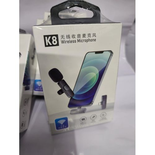 K8 Wireless Lavalier Microphone – Portable, Hands-Free, and Ideal for Content Creators