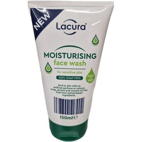 Lacura Moisturising Face Wash for Sensitive Skin 100% Soap Free, Kind to Skin, No Artificial Parfum or Colours 150ml