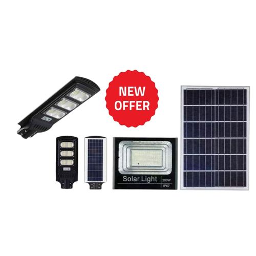 300 W solar flood light +Free 300 W solar street light