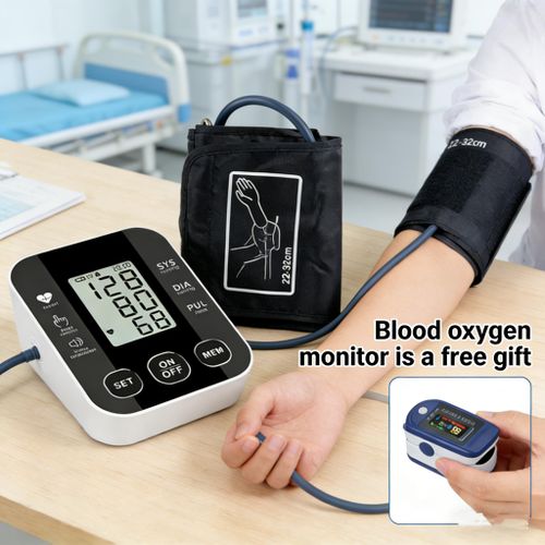 Blood Pressure Monitor Digital Blood Pressure Monitor for Home Use Digital BP Machine – Gift With Finger Pulse Function