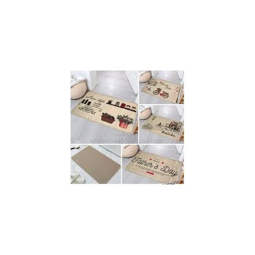 Non-Slip Rubber Bottom Entry Doormat 40 X 60cm Machine Washable Printed Floor Mat for Home Entrance, Kitchen, Living Room, and Hallway