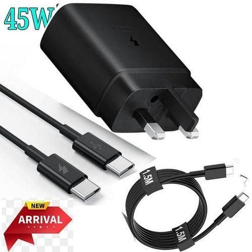 Samsung Super Fast Charger 45W PD USB-C PD Adapter, Fast Charger For Galaxy S21/S20/Note 20, Power Delivery Wall Charger, Type-C Laptop Charging, 5V/3A 9V/3A 15V/3A 20V/2