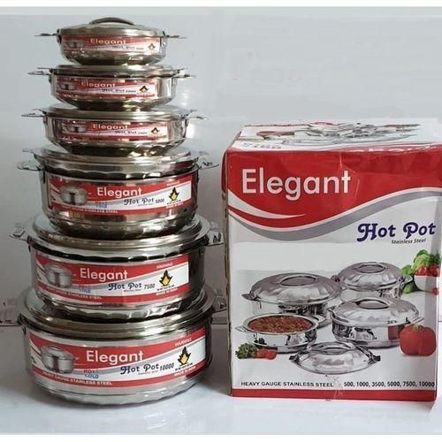 Elegant 6 PIECES SETStainless Steel Insulated Hot Pot,