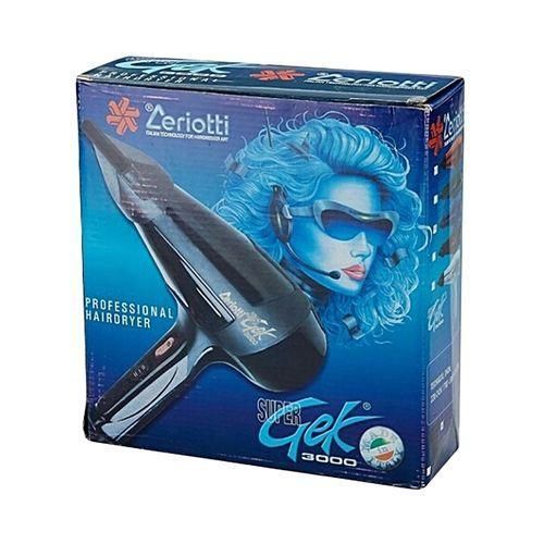 Ceriotti Super Gek 3000 Ionic Hair Dryer 2 Speed 3 Heat Settings AC Motor Detachable Filter Salon Home